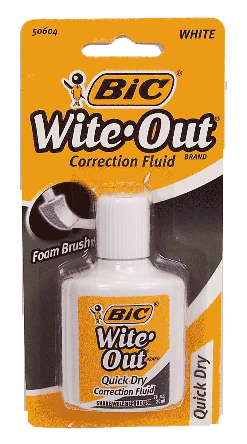 Bic&nbsp;Wite-Out&nbsp;quick dry correction fluid, foam brush Full-Size Picture